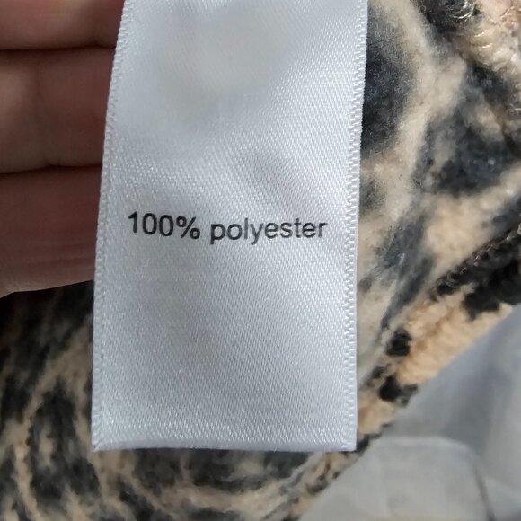 Maurices Brown Leopard Sherpa Jacket Pullover Casual Cabin Outdoor L - Picture 10 of 12